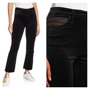 Mother brand black velvet pants